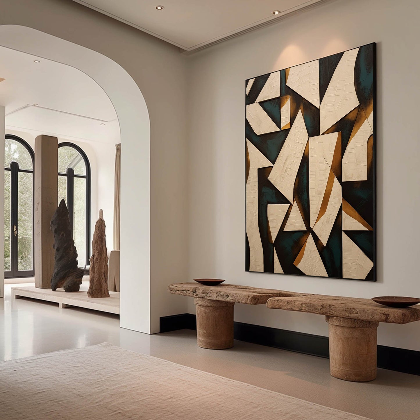 Abstract Wabi-Sabi Art | Modern Oil Painting for Contemporary Home Decor