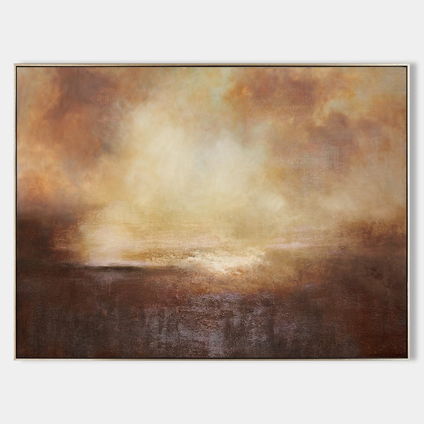 Serene Coastal Abstract Oil Painting for Modern Home Decor and Art Collectors