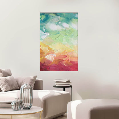 Vibrant Abstract Oil Painting for Modern Home Decor and Wall Art