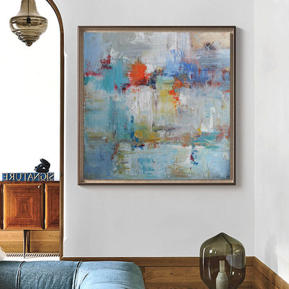 Vibrant Abstract Oil Painting for Modern Home Decor and Art Lovers