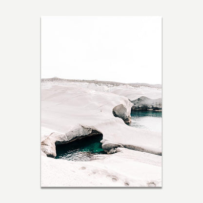 Tranquil Coastal Abstract Art Set - Lunar Serenity and Azure Stone Oil Paintings