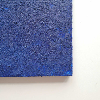 Elegant Blue and White Abstract Minimalist Oil Painting for Modern Decor
