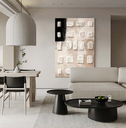 Minimalist Wabi-Sabi Textured Wall Art for Modern Home Decor