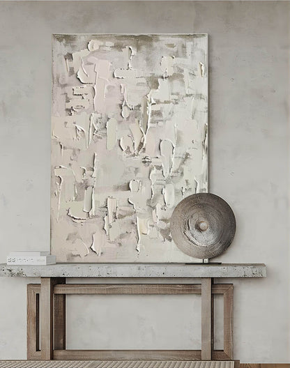 Abstract Modern Wabi-Sabi Oil Painting for Minimalist Home Decor