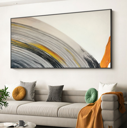 Abstract Oil Painting with Textured Brushstrokes for Modern Home Decor