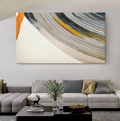 Abstract Oil Painting with Textured Brushstrokes for Modern Home Decor