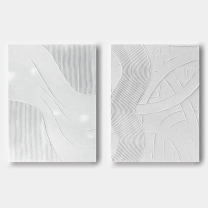 Contemporary Abstract Oil Painting Set for Modern Home Decor