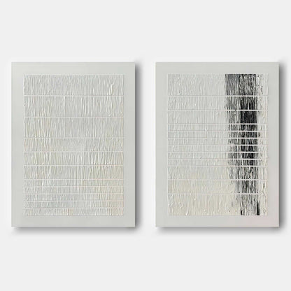 Contemporary Abstract Oil Painting Duo for Modern Home Decor