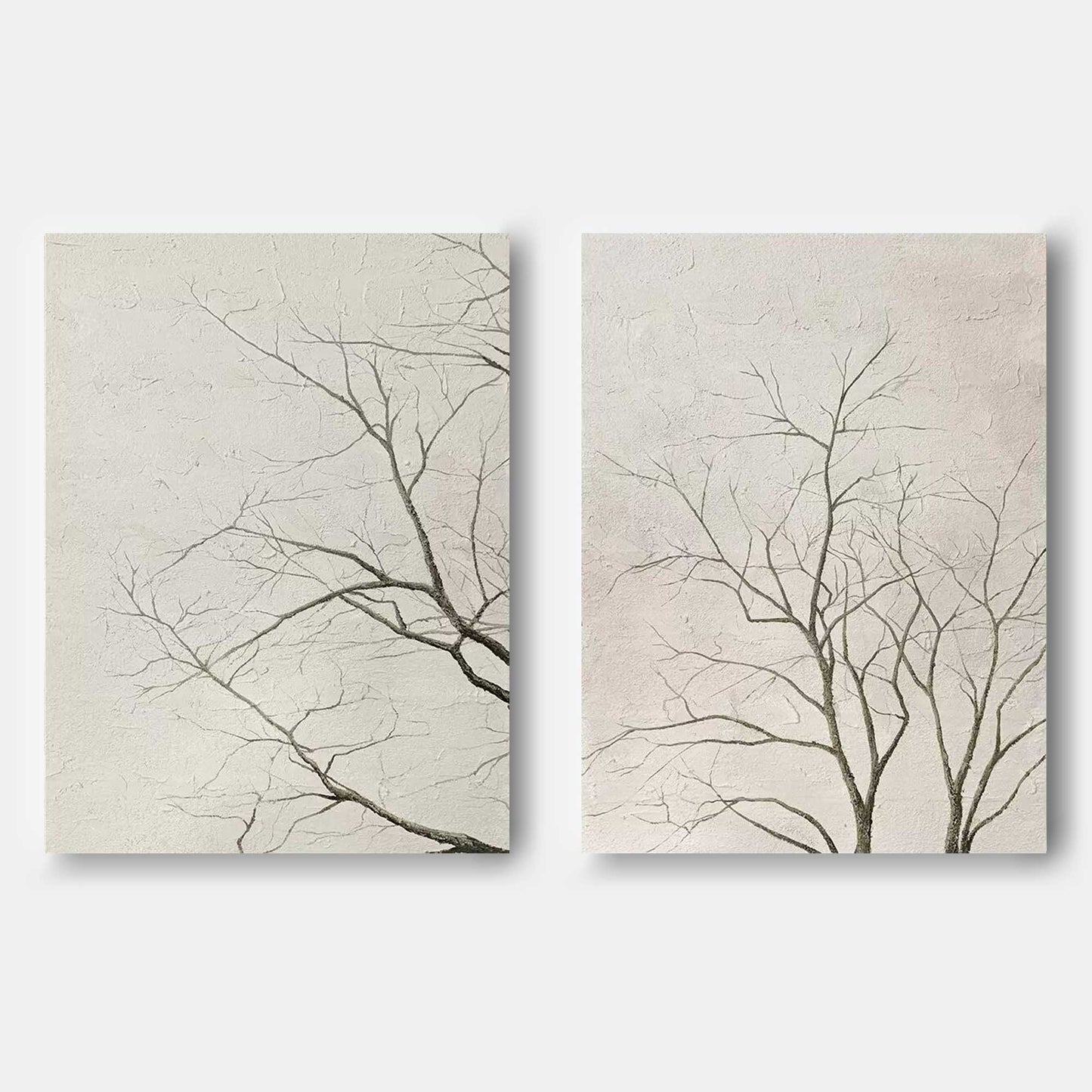 Serene Abstract Tree Canvas Duo for Modern Home D√©cor