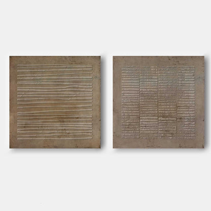 Contemporary Abstract Oil Painting Duo for Modern Home Decor
