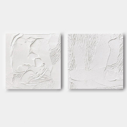 Textured Abstract Oil Painting Duo for Modern Home D√©cor