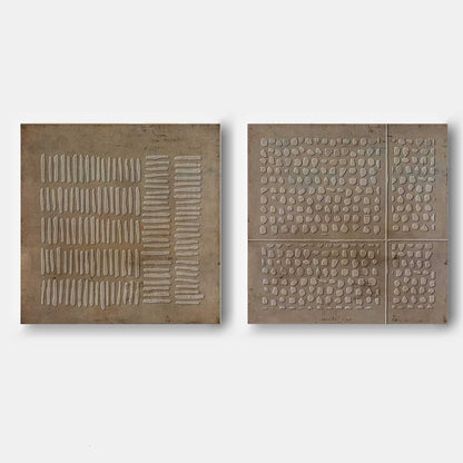 Contemporary Abstract Oil Painting Duo for Modern Home Decor