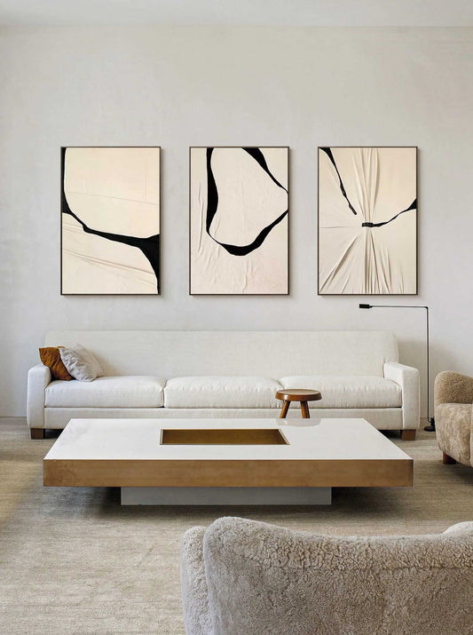 Contemporary Abstract Triptych Wall Art for Modern Home Decor