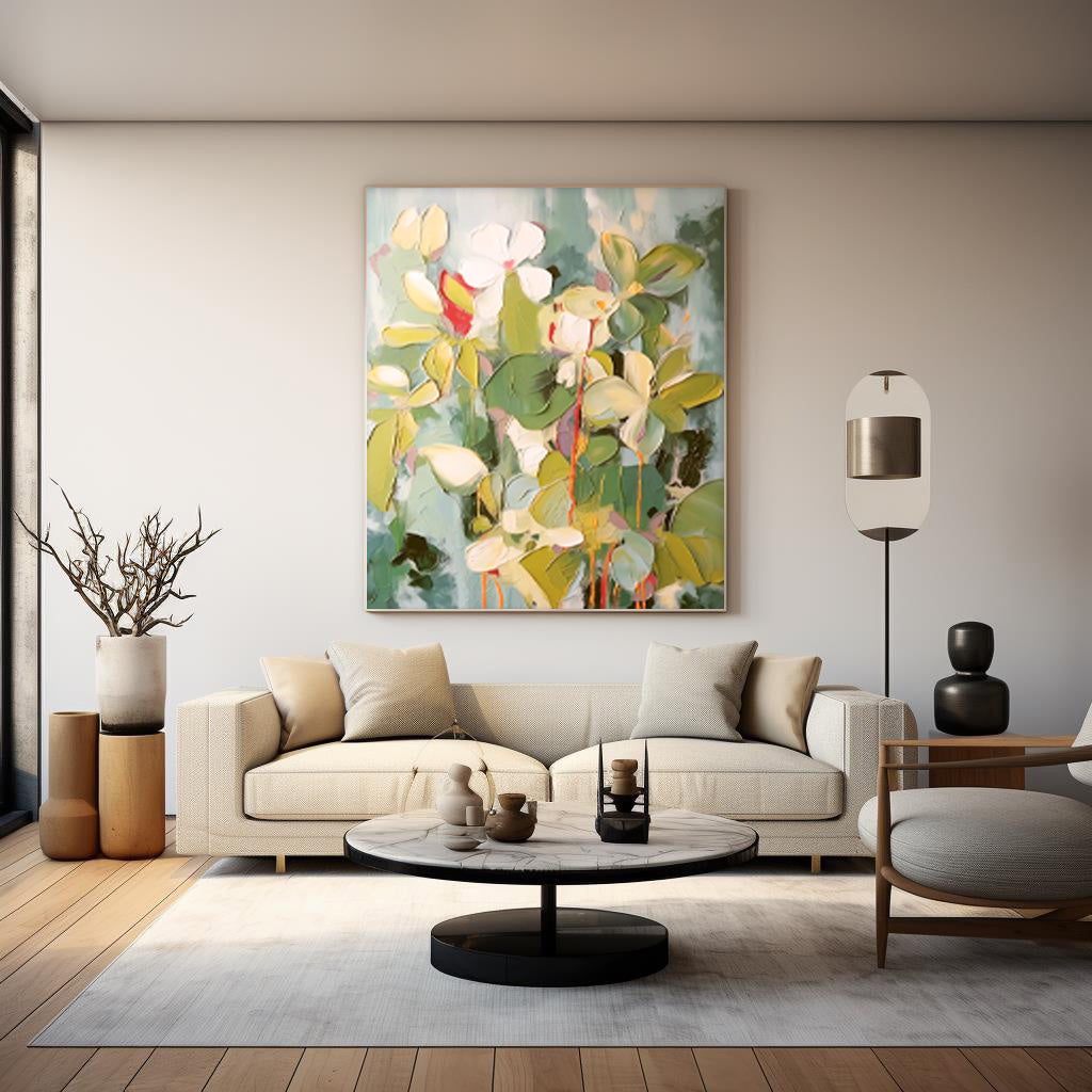Vibrant Floral Oil Painting for Elegant Home Decor and Artistic Expression
