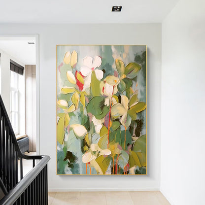 Vibrant Floral Oil Painting for Elegant Home Decor and Artistic Expression
