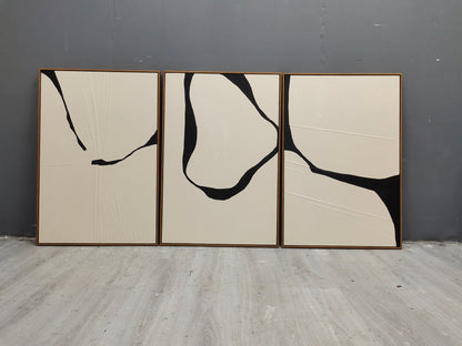 Contemporary Abstract Triptych Wall Art for Modern Home Decor