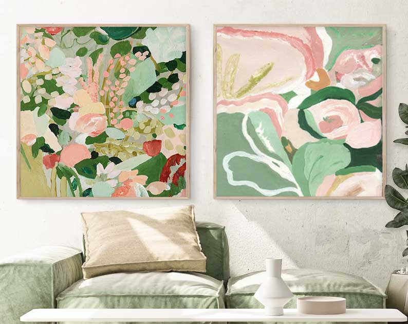 Vibrant Floral Oil Painting for Elegant Home Decor and Art Lovers