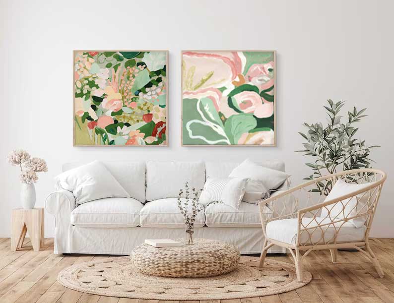 Vibrant Floral Oil Painting for Elegant Home Decor and Art Lovers