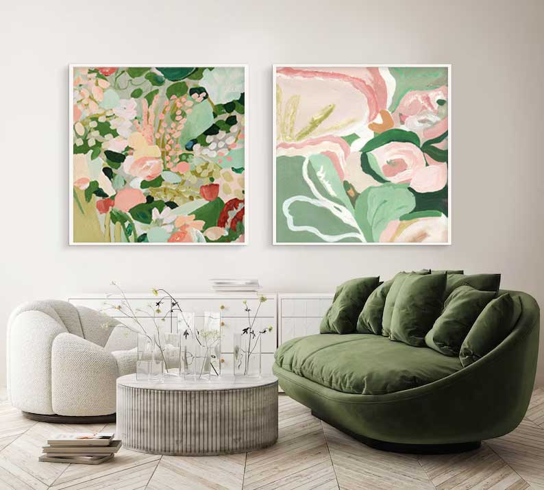 Vibrant Floral Oil Painting for Elegant Home Decor and Art Lovers