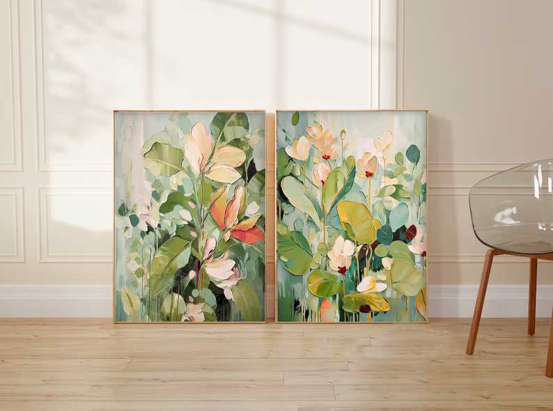 Vibrant Floral Oil Painting for Elegant Home Decor and Art Collection