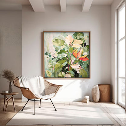 Vibrant Floral Oil Painting for Modern Home Decor and Artwork Collection