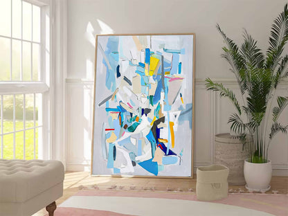 Vibrant Abstract Oil Painting for Modern Home Decor and Art Collection