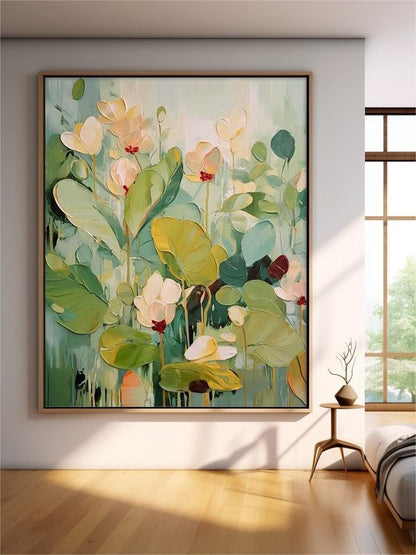 Vibrant Floral Oil Painting for Brightening Your Home Decor