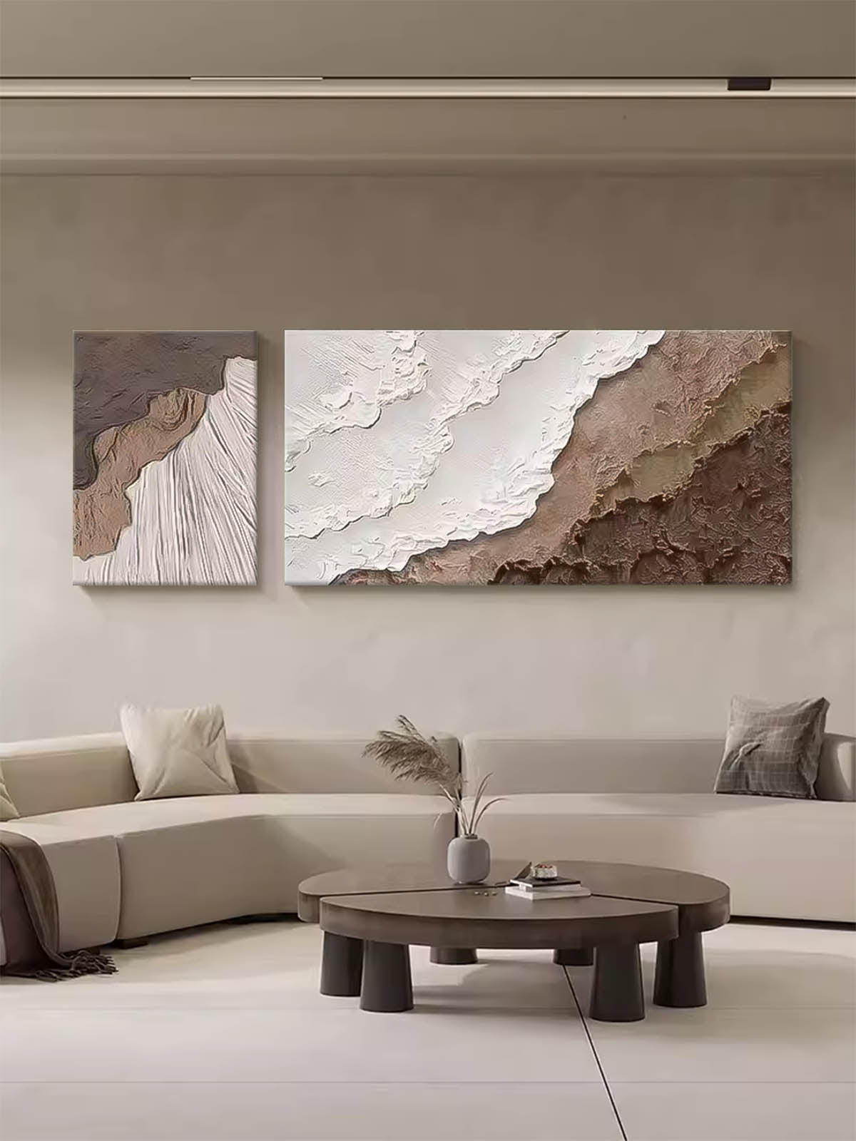 Textured Beach and Ocean Landscape Oil Painting for Coastal Home Decor