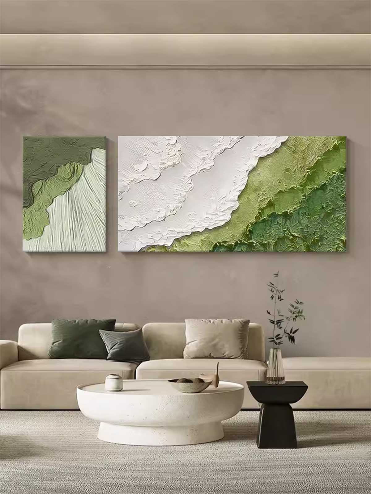 Serene Coastal Landscape Oil Painting for Beach Home Décor