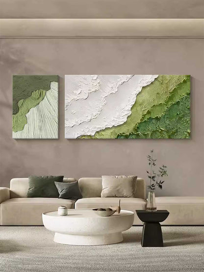 Serene Coastal Landscape Oil Painting for Beach Home Décor