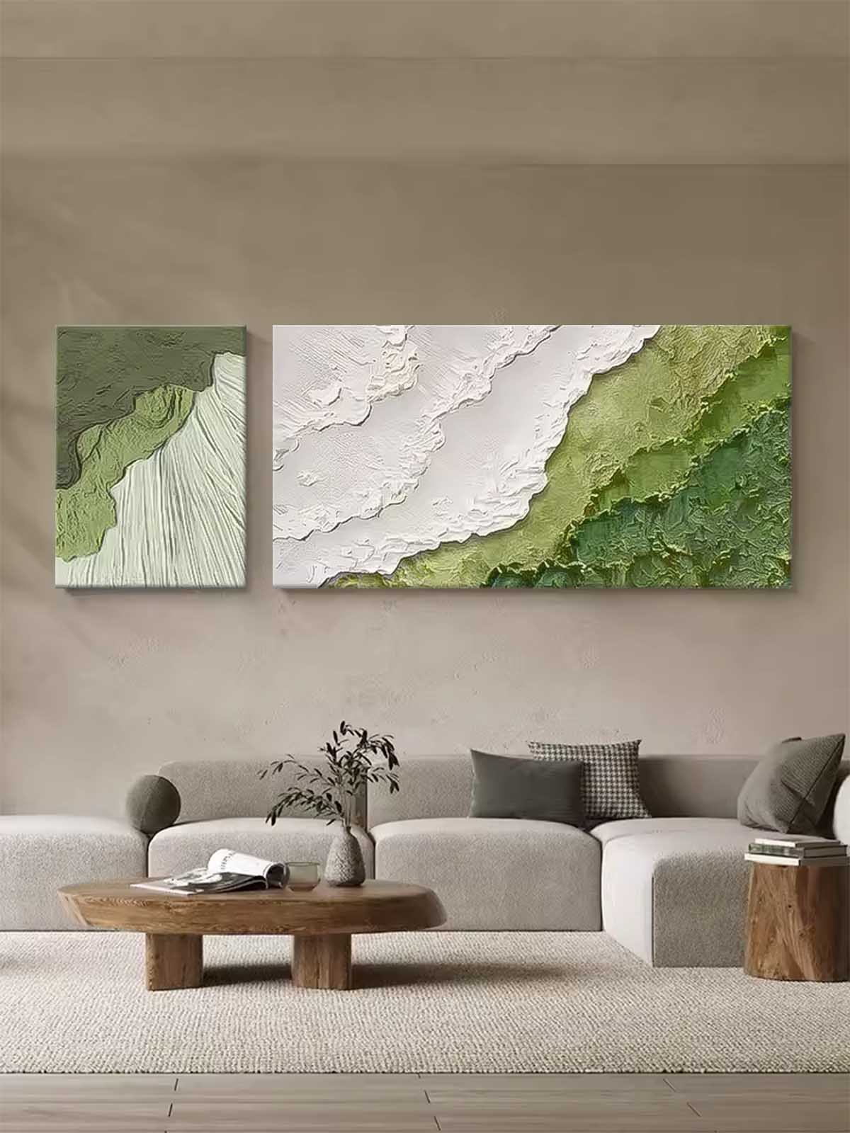 Serene Coastal Landscape Oil Painting for Beach Home Décor