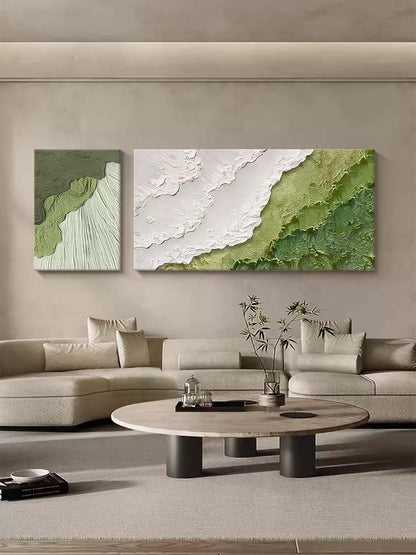 Serene Coastal Landscape Oil Painting for Beach Home Décor