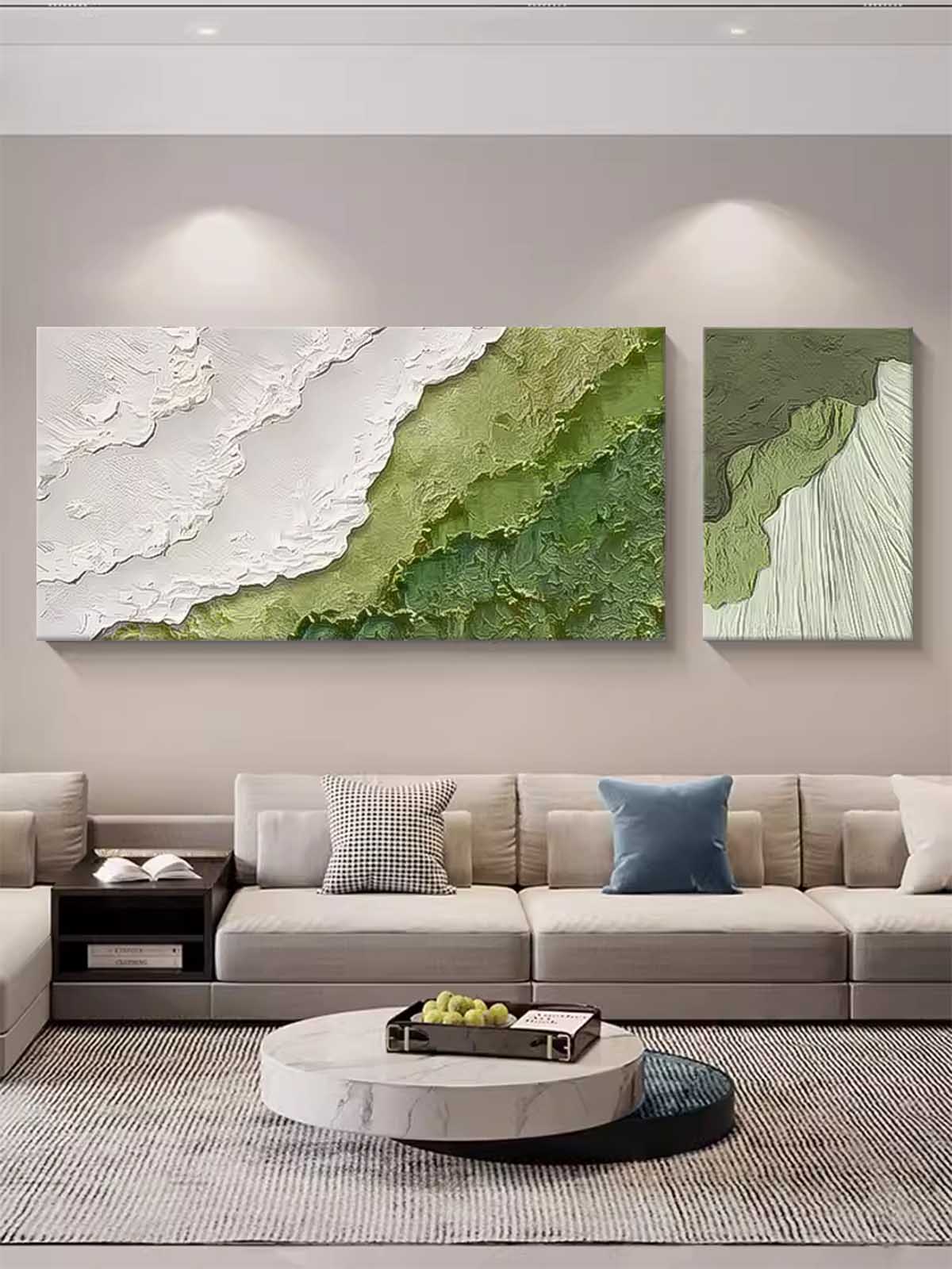 Serene Coastal Landscape Oil Painting for Beach Home Décor