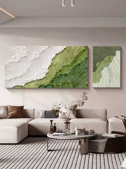 Serene Coastal Landscape Oil Painting for Beach Home Décor