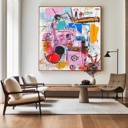 Vibrant Modern Abstract Oil Painting for Contemporary Home Decor and Art Collectors