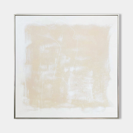 Contemporary Minimalist Oil Painting with Abstract Earthy Tones