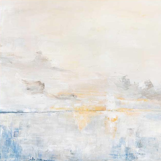 Serene Abstract Landscape Oil Painting for Modern Home Decor