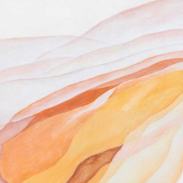 Abstract Oil Painting of Serene Landscape in Warm Earthy Tones