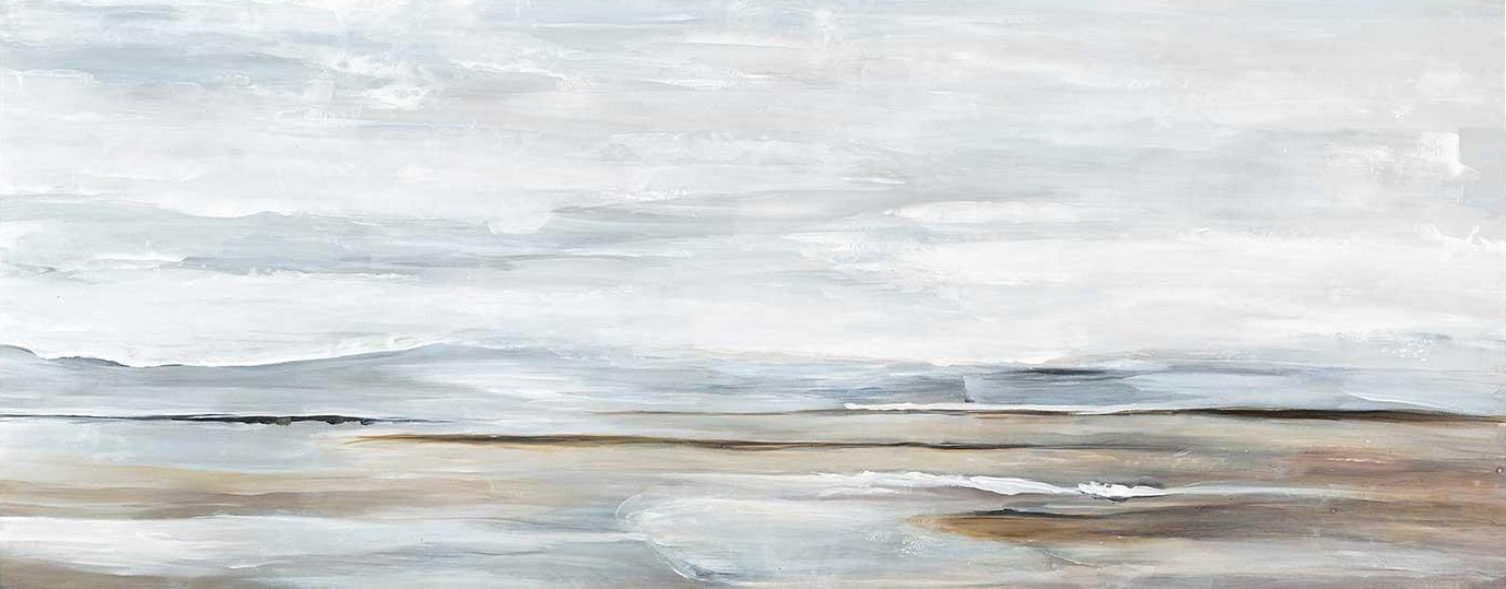 Serene Coastal Landscape Oil Painting for Tranquil Home Decor