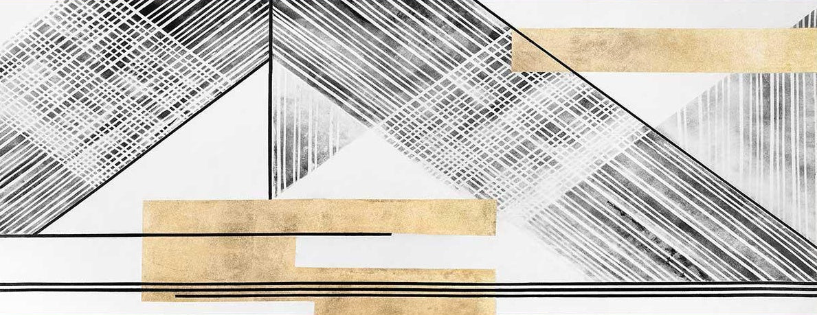 Elegant Abstract Oil Painting with Gold and Black Design for Modern Home Decor