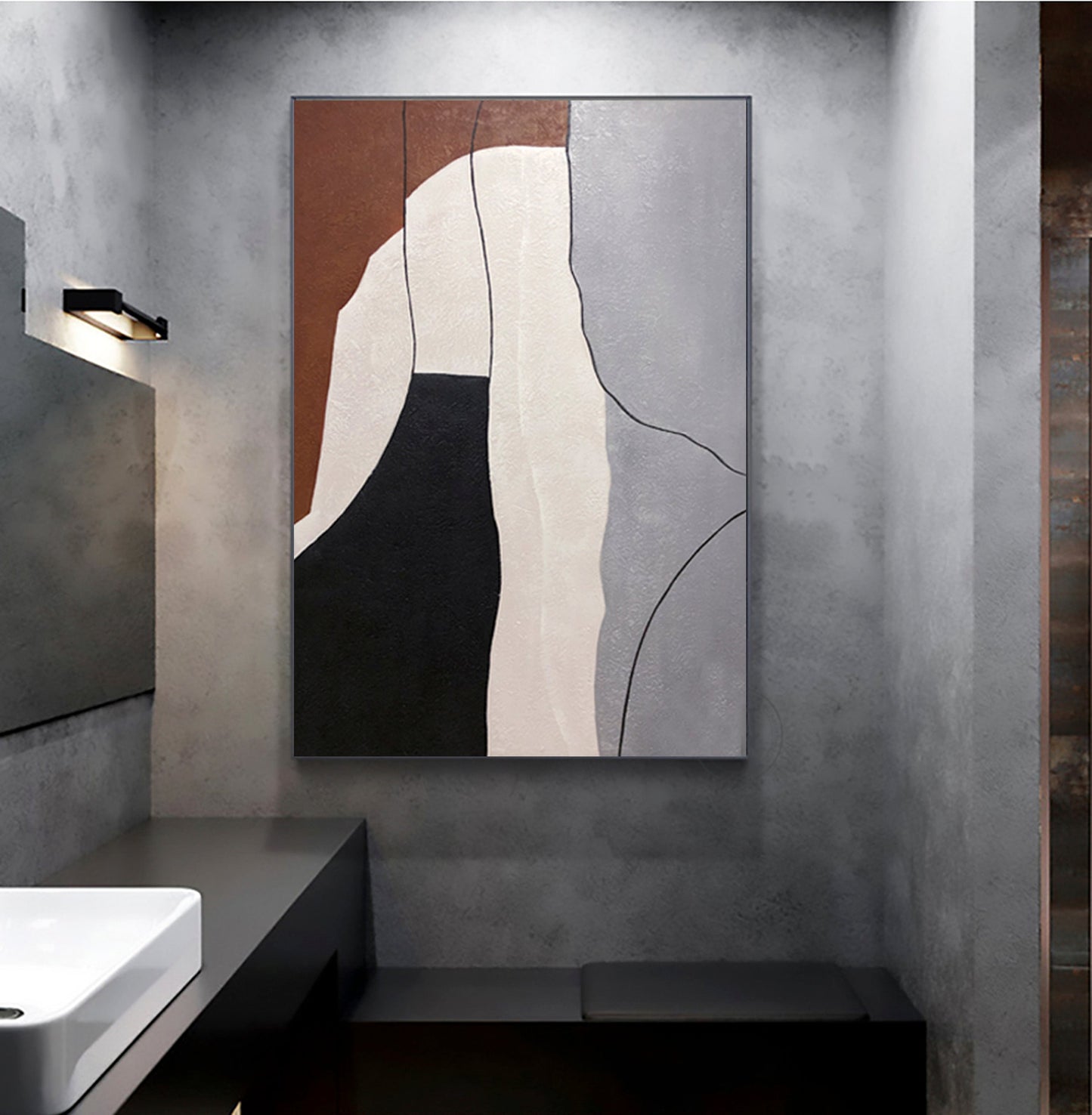 Abstract Elephant Oil Painting for Modern Home Décor and Art Collectors
