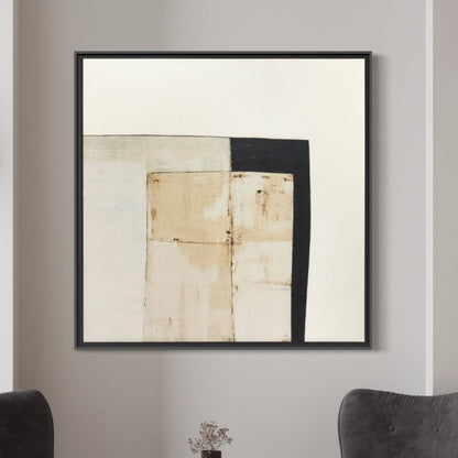 Modern Abstract Oil Painting in Neutral Tones for Contemporary Decor