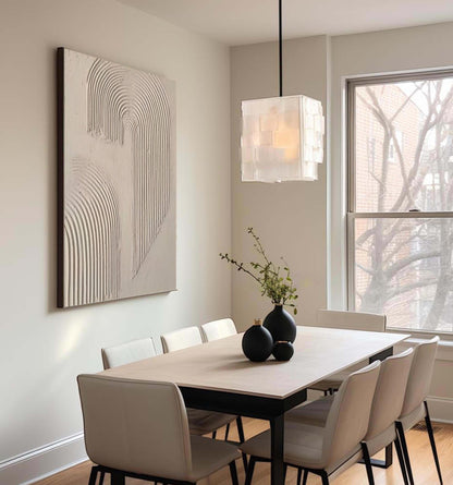 Beige and Brown Modern Abstract Oil Painting for Elegant Home Decor