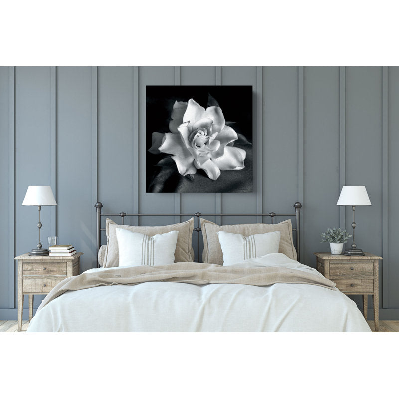 Elegant Gardenia Flower Oil Painting on Canvas for Home Decor