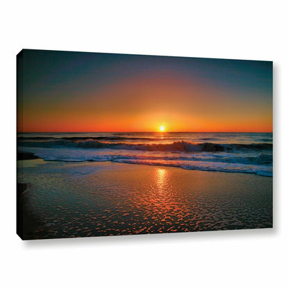 Sunrise Serenity Ocean Art | Vibrant Oil Painting of Beach and Waves