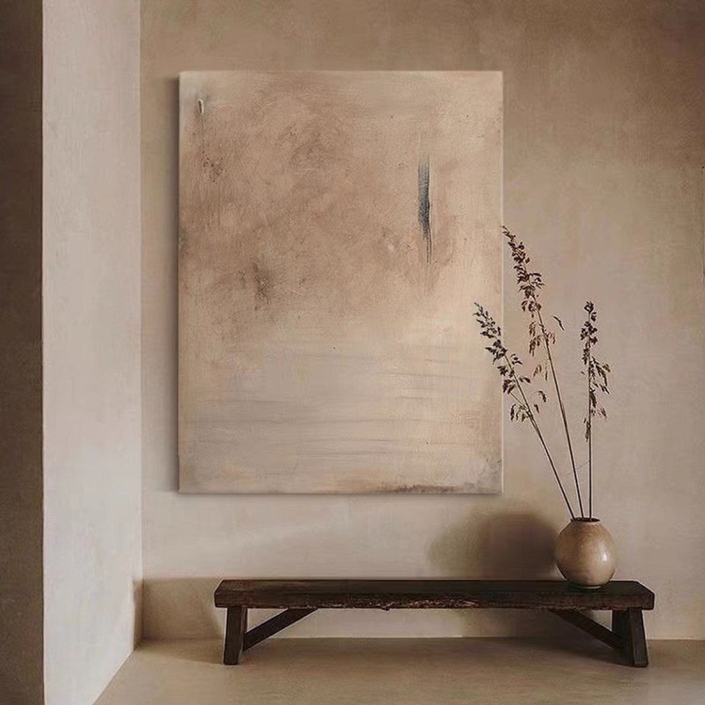 Contemporary Minimalist Abstract Oil Painting for Modern Home Decor