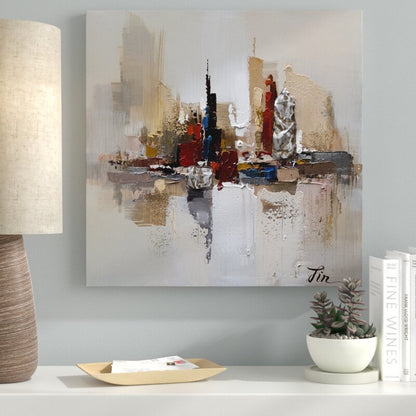 Metropolitan Mirage Abstract Cityscape Oil Painting