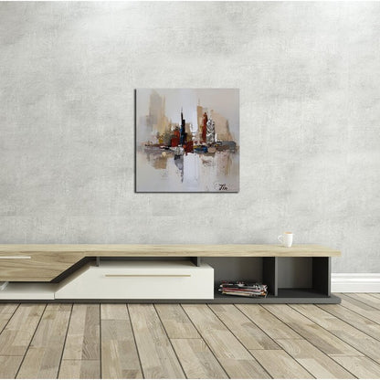 Metropolitan Mirage Abstract Cityscape Oil Painting