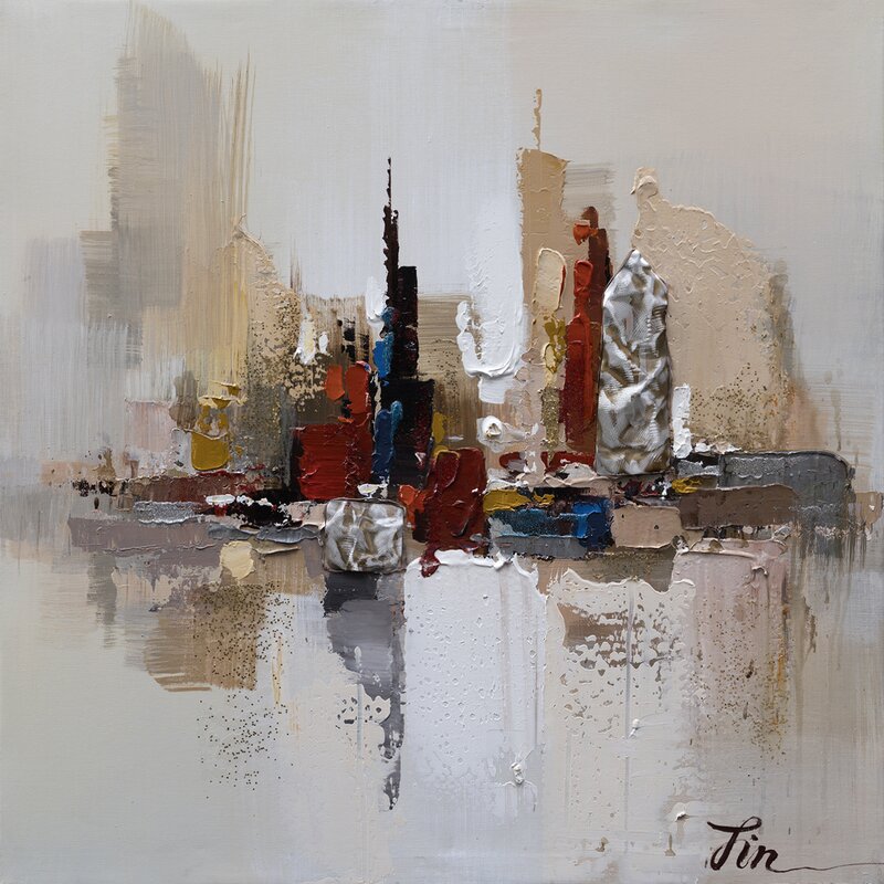 Metropolitan Mirage Abstract Cityscape Oil Painting