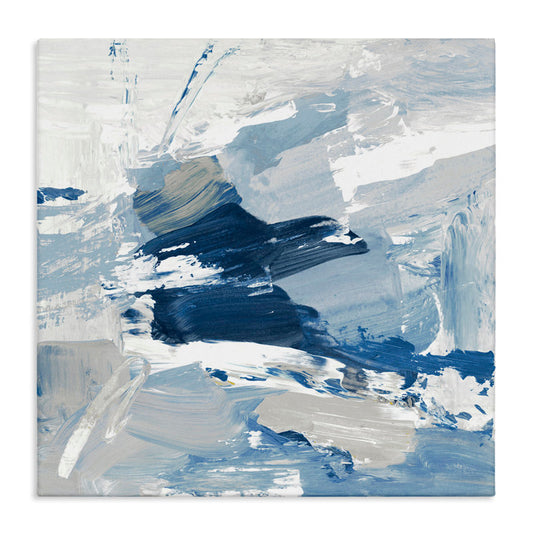 Elegant Abstract Blue Oil Painting for Contemporary Home Decor